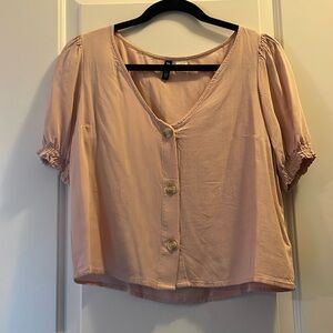 Dusty pink cropped blouse
